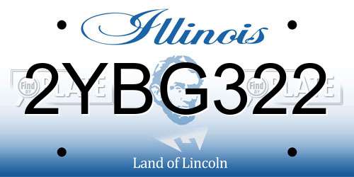 2YBG322 Illinois License Plate