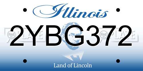 2YBG372 Illinois License Plate