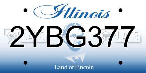 2YBG377 Illinois License Plate