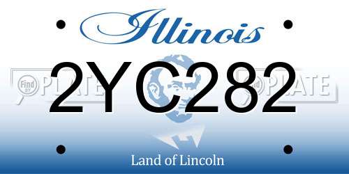 2YC282 Illinois License Plate
