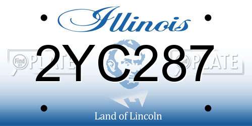 2YC287 Illinois License Plate