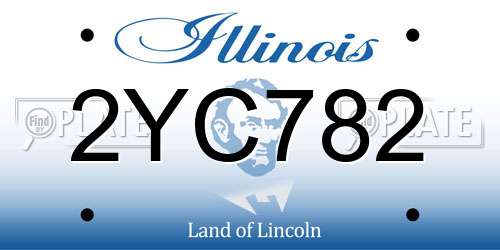 2YC782 Illinois License Plate