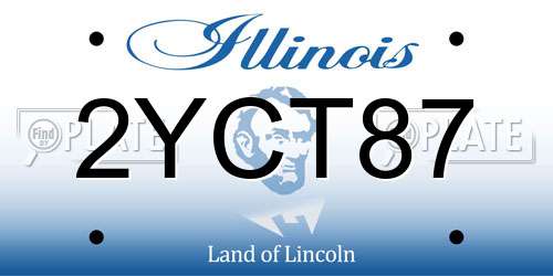 2YCT87 Illinois License Plate