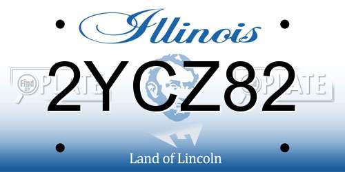 2YCZ82 Illinois License Plate