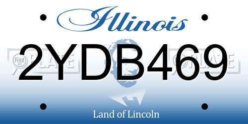 2YDB469 Illinois License Plate