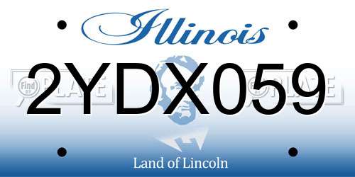 2YDX059 Illinois License Plate