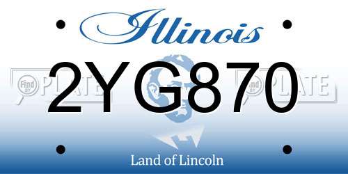 2YG870 Illinois License Plate