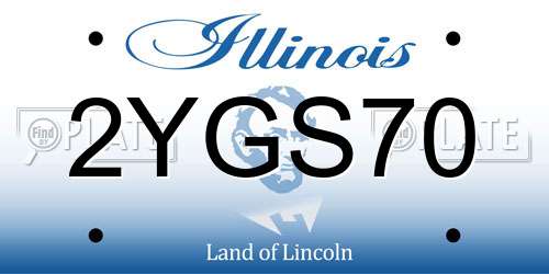 2YGS70 Illinois License Plate