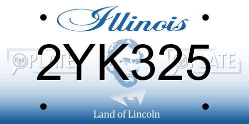 2YK325 Illinois License Plate