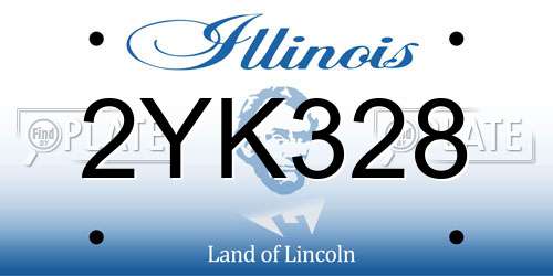 2YK328 Illinois License Plate