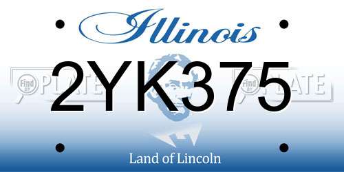 2YK375 Illinois License Plate