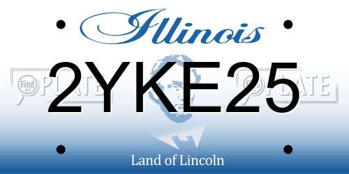 2YKE25 Illinois License Plate