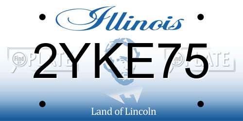 2YKE75 Illinois License Plate