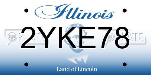 2YKE78 Illinois License Plate
