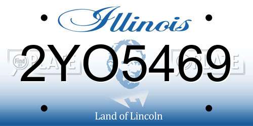 2YO5469 Illinois License Plate