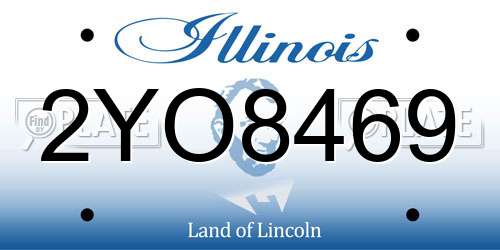 2YO8469 Illinois License Plate