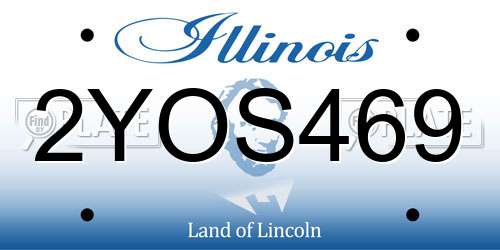 2YOS469 Illinois License Plate