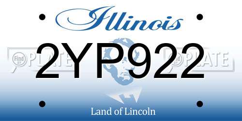 2YP922 Illinois License Plate