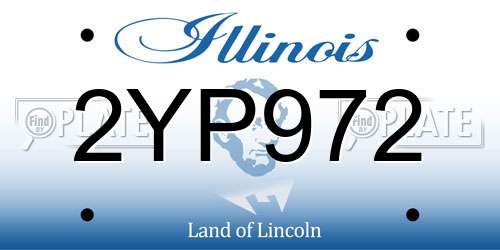 2YP972 Illinois License Plate