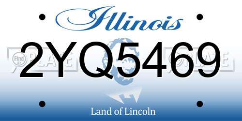 2YQ5469 Illinois License Plate