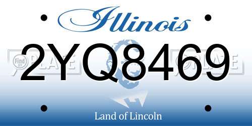 2YQ8469 Illinois License Plate