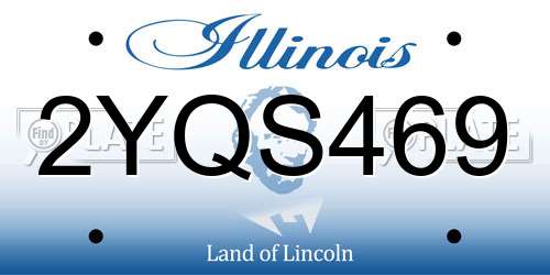 2YQS469 Illinois License Plate