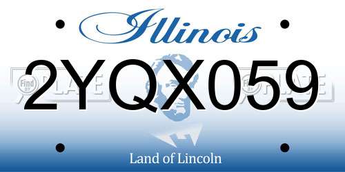 2YQX059 Illinois License Plate