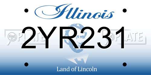 2YR231 Illinois License Plate