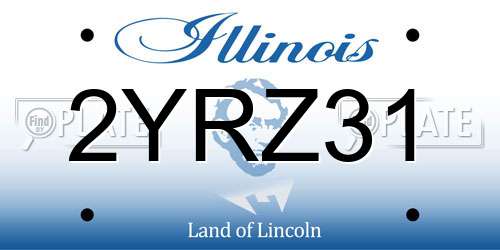 2YRZ31 Illinois License Plate
