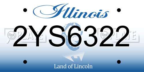 2YS6322 Illinois License Plate