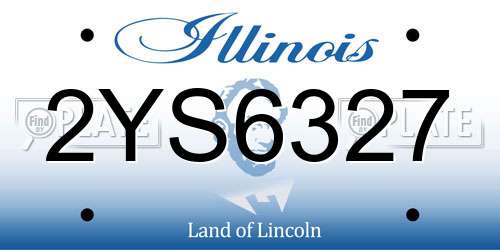 2YS6327 Illinois License Plate