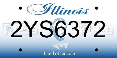 2YS6372 Illinois License Plate