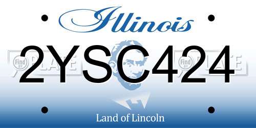 2YSC424 Illinois License Plate