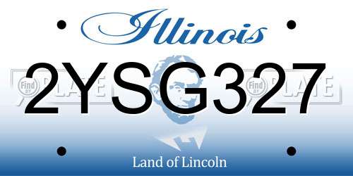 2YSG327 Illinois License Plate