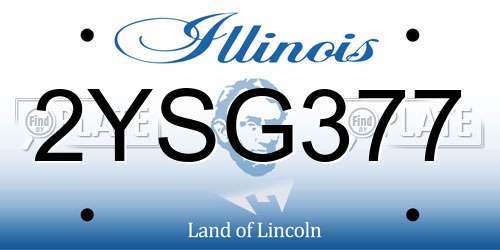 2YSG377 Illinois License Plate
