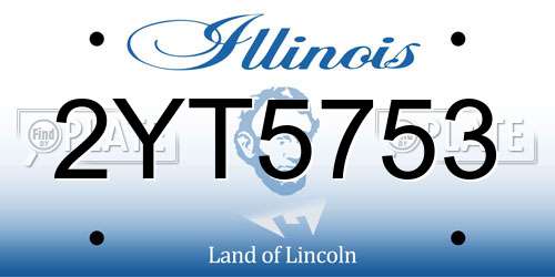 2YT5753 Illinois License Plate