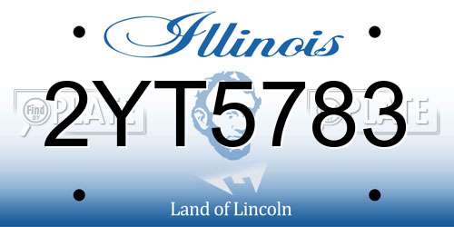 2YT5783 Illinois License Plate