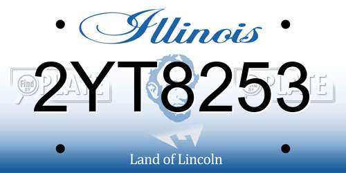 2YT8253 Illinois License Plate