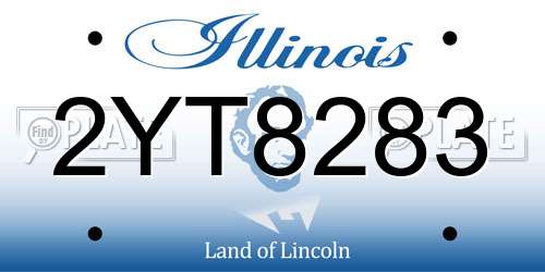 2YT8283 Illinois License Plate
