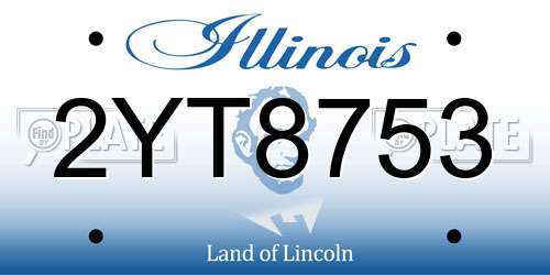2YT8753 Illinois License Plate