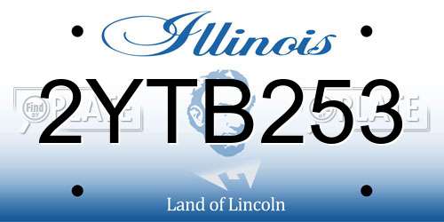 2YTB253 Illinois License Plate