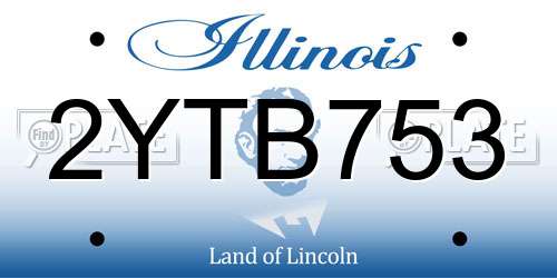 2YTB753 Illinois License Plate