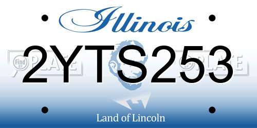 2YTS253 Illinois License Plate