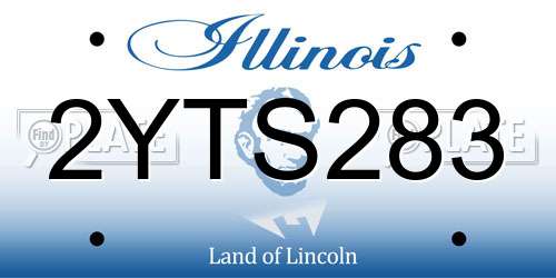 2YTS283 Illinois License Plate