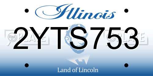 2YTS753 Illinois License Plate