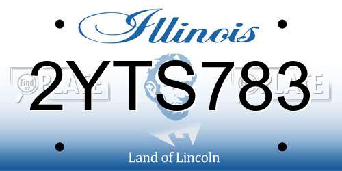 2YTS783 Illinois License Plate