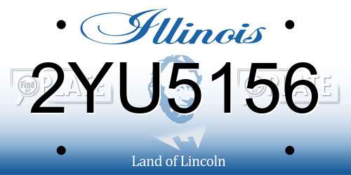 2YU5156 Illinois License Plate