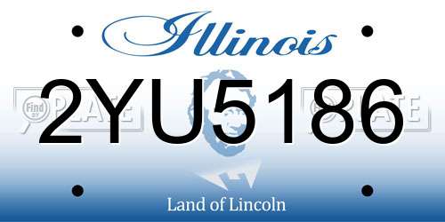 2YU5186 Illinois License Plate