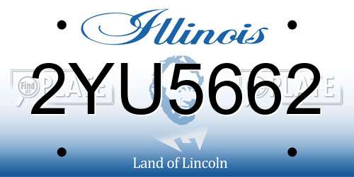 2YU5662 Illinois License Plate