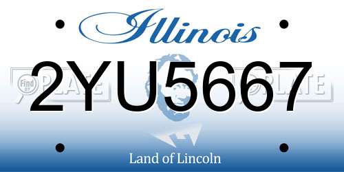 2YU5667 Illinois License Plate